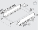 Blum szuflada TBX ANTARO szara niska 30kg L-300