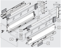 Blum szuflada TBX ANTARO szara średnia 65kg L-500