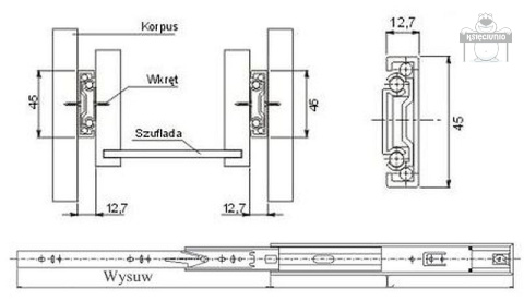 Prowadnica kulkowa L i P L-650 Prowadnica kulkowa L i P L-650