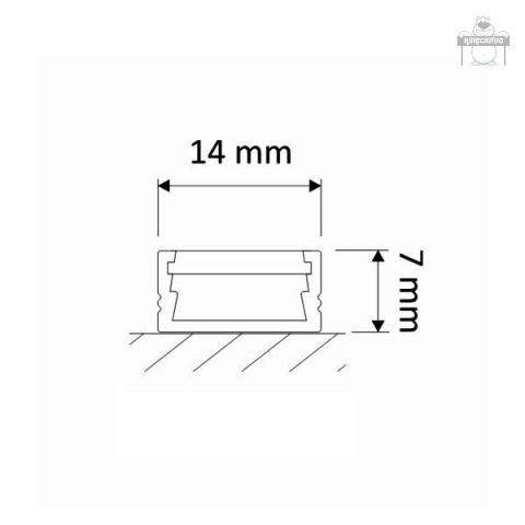 Profil led mini aluminium szybka mleczna 2m Profil led mini aluminium szybka mleczna 2m