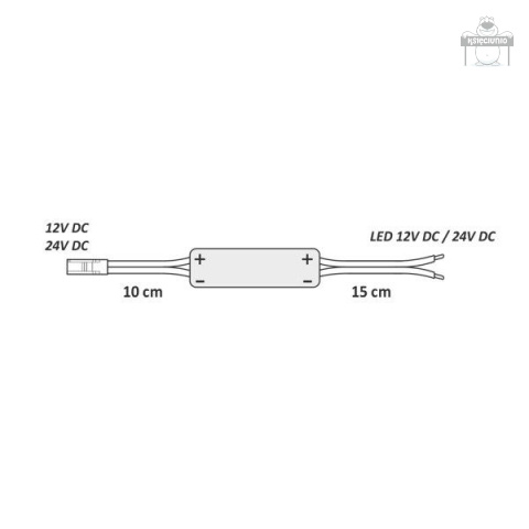 Ściemniacz RF do taśm led + pilot 72W Ściemniacz RF do taśm led + pilot 72W
