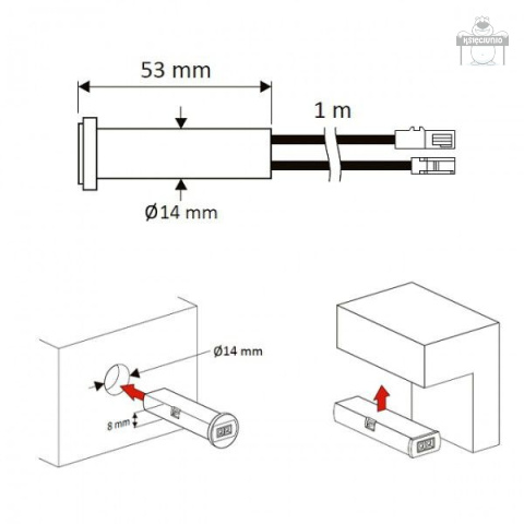Wyłącznik IR uniwersalny S01 24W do led biały Wyłącznik IR uniwersalny S01 24W do led biały