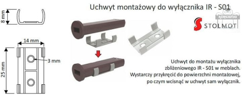 Wyłącznik IR uniwersalny S01 24W do led biały Wyłącznik IR uniwersalny S01 24W do led biały