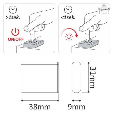 Wyłącznik ściemniacz dotykowy do Led TOUCH Wyłącznik ściemniacz dotykowy do Led TOUCH