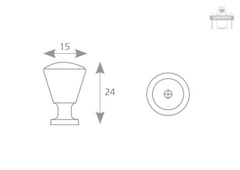 Uchwyt meblowy gałka aluminium 157306 Uchwyt meblowy gałka aluminium 157306