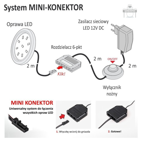 OPRAWA LED orbit XL czarna 3W 12VDC zimna OPRAWA LED orbit XL czarna 3W 12VDC zimna