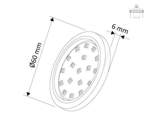 OPRAWA LED orbit czarna 1.5W 12VDC zimna OPRAWA LED orbit czarna 1.5W 12VDC zimna