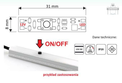 Wyłącznik do profila LED mechaniczny 60W Wyłącznik do profila LED mechaniczny 60W