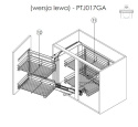 AMIX magic corner chrom lewy PTJ017GA AMIX magic corner chrom lewy PTJ017GA