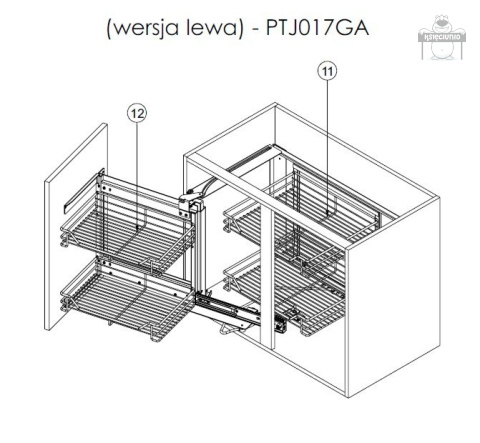 AMIX magic corner chrom lewy PTJ017GA AMIX magic corner chrom lewy PTJ017GA