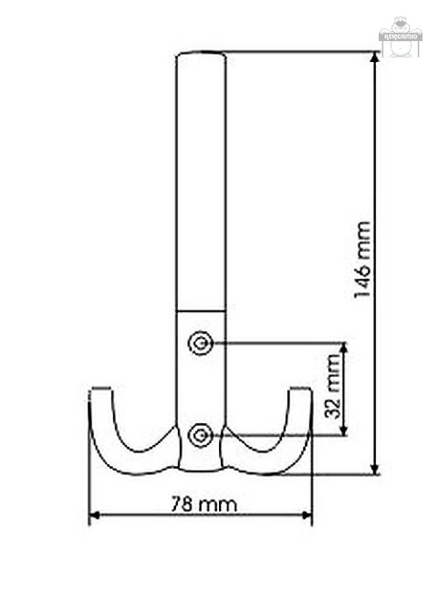 GAMET wieszak duży - ALUMINIUM WP14-G0008 GAMET wieszak duży - ALUMINIUM WP14-G0008