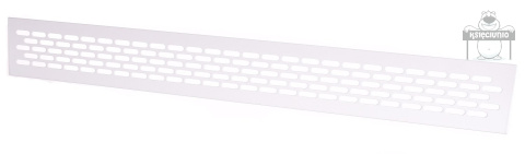 Kratka wentylacyjna aluminiowa 60x480 I - biała