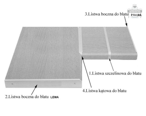 EGGER listwa boczna L do blatów 38mm czarna EGGER listwa boczna L do blatów 38mm czarna