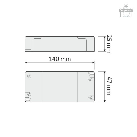 Układ zasilający zasilacz LED 33W 12V rozdzielacz Układ zasilający zasilacz LED 33W 12V rozdzielacz