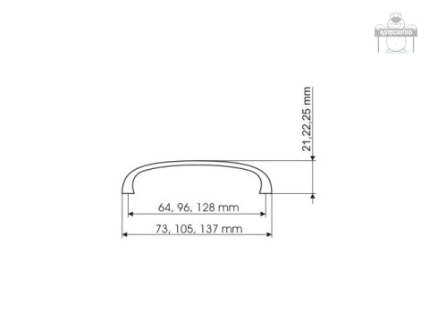 GAMET UCHWYT MEBLOWY UN45 096 - KOLOR INOX GAMET UCHWYT MEBLOWY UN45 096 - KOLOR INOX