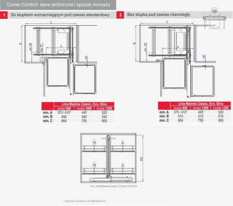 REJS magic corner comfort maxima EVO II 1200 lewy REJS magic corner comfort maxima EVO II 1200 lewy