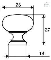 Uchwyt meblowy gałka aluminium 35002 Uchwyt meblowy gałka aluminium 35002