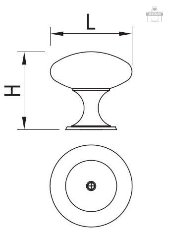Uchwyt meblowy gałka aluminium 35002 Uchwyt meblowy gałka aluminium 35002