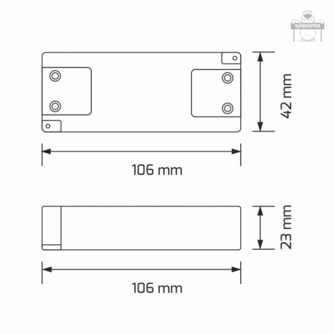 Układ zasilający zasilacz LED 16W 12V gniazdo mini Układ zasilający zasilacz LED 16W 12V gniazdo mini