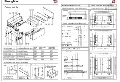 STRONG strongmax front 800mm biały STRONG strongmax front 800mm biały