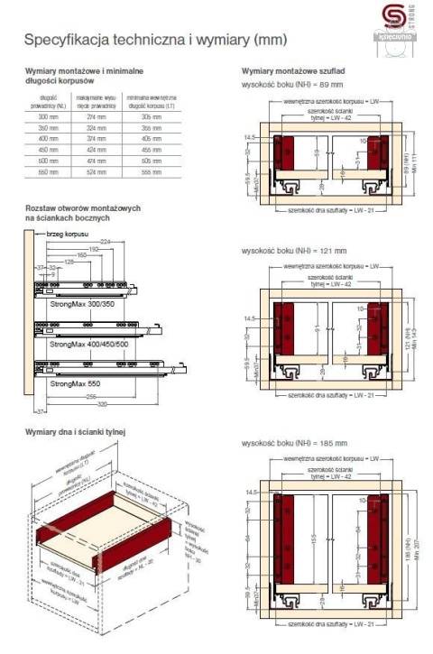 STRONG strongmax front 800mm biały STRONG strongmax front 800mm biały